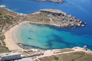 Ghajn Tuffieha Bay Aerial View, fotografia Malta