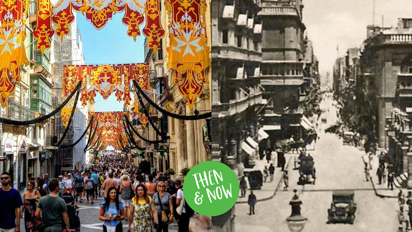 Valletta then & Now republic Street